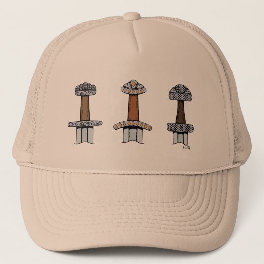 Casquette Trois Hillets d'épée viking (Devant)