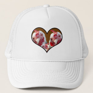Casquette Trois Poulets Sussex Dans Un Coeur,