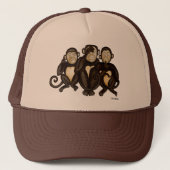 Casquette Trois singes sages (Devant)