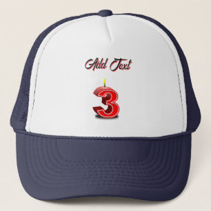 Casquette Troisième anniversaire Joyeuse célébration de fami
