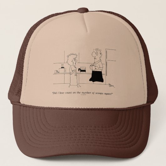 Casquette Trop de café (Devant)