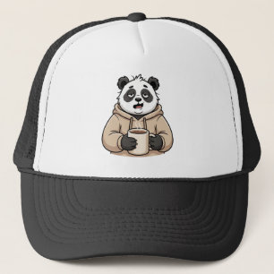 Casquette Trop fatigué pour fonctionner Panda Café Dessin an