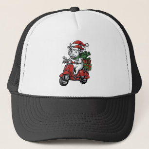 Casquette Trottinette à cheval de Noël drôle Design Vintage_