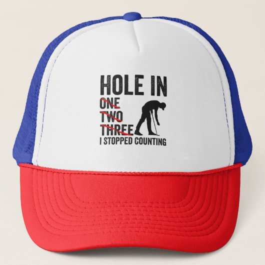 Casquette Trou dans un arbre deux J'ai arrêté de compter Fun (Devant)