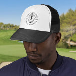 Casquette Trou en un classique Golf personnalisé<br><div class="desc">Avec un effet de timbre vieilli design rétro classique. Personnalisez le nom,  le numéro du trou de localisation et la date pour créer un grand gardien de golf pour célébrer ce trou fantastique en un. Conçu par Thisisnotme©</div>