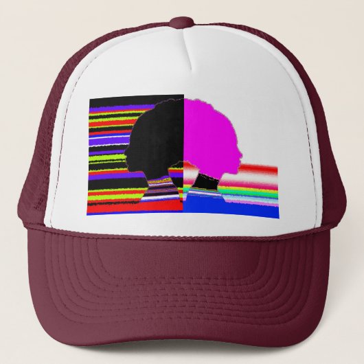 Casquette Trucker à Double Profil Glitch – Pop Art (Devant)