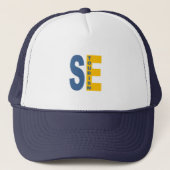 Casquette Trucker balanc marine SWEDEN TOURISM (Devant)
