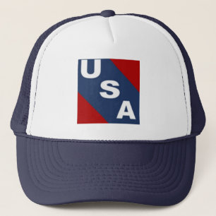 Casquette Trucker blanc marine USA
