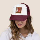 CASQUETTE TRUCKER BLANC MARRON TOP DESIGN USA (En situation)