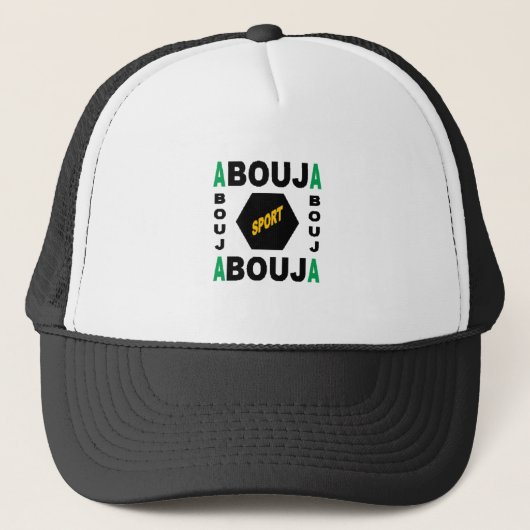 Casquette Trucker blanc noir ABUJA  SPORT (Devant)