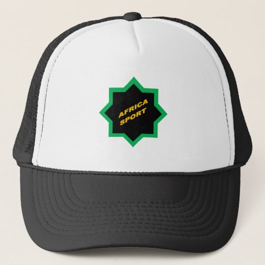 Casquette Trucker blanc noir  AFRICA  SPORT (Devant)