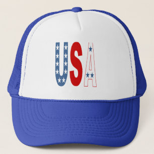 Casquette Trucker blanc royal STARS USA