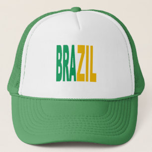 Casquette Trucker blanc vert BRAZIL