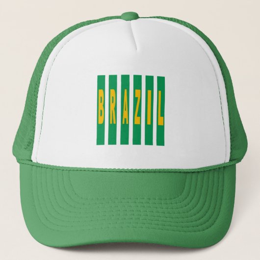 Casquette Trucker blanc vert DESIGN BRAZIL (Devant)