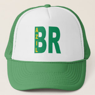 casquette trucker blanc vert Design BRAZILIË Pet