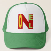 Casquette trucker blanc vert DESIGN NOEL (Devant)