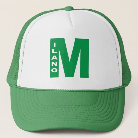 Casquette Trucker blanc/vert MILANO (Devant)