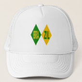 Casquette Trucker blanche  BRAZIL (Devant)