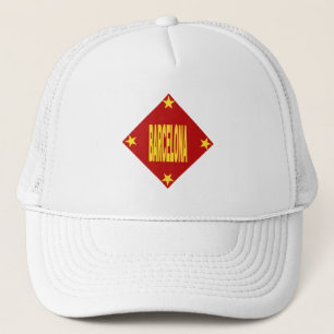 Casquette trucker blanche Design BARCELONA