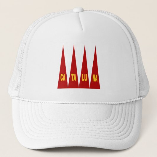 casquette trucker blanche Design CATALUNA (Devant)