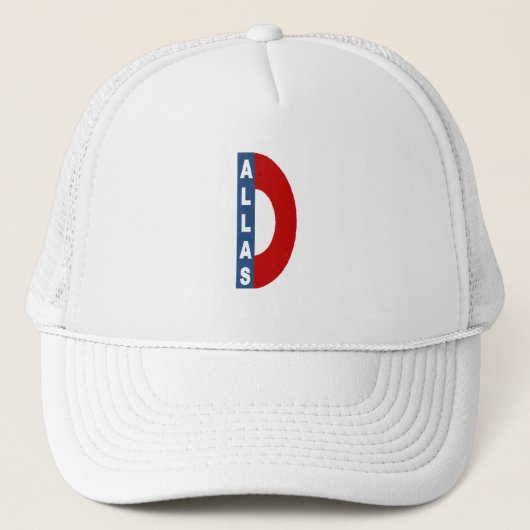 Casquette Trucker blanche DESIGN DALLAS (Devant)