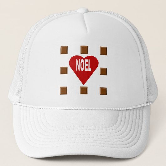 Casquette Trucker blanche NOEL CHOCOLAT (Devant)