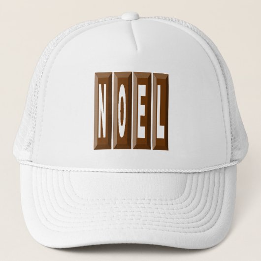 Casquette Trucker blanche NOEL CHOCOLAT (Devant)