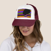 Casquette Trucker Chromatic Stripe Profile – Pop A (En situation)