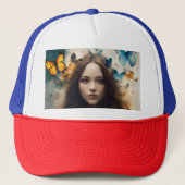 Casquette Trucker Hat: Butterfly & Feather  (Devant)