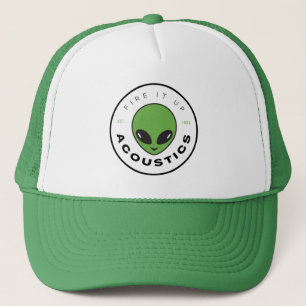 Casquette Trucker Hat - Fire Up Alien (peut modifier les cou