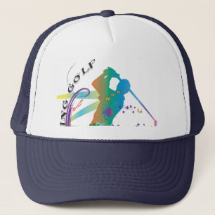 Casquette Trucker Hat golf swing action brosse coups