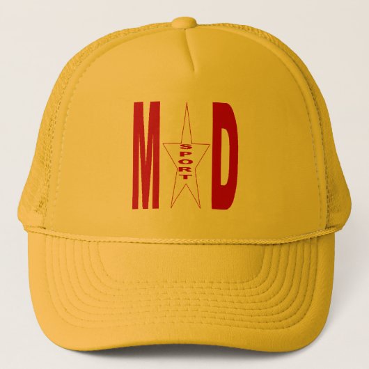 Casquette trucker  jaune   MADRID SPORT (Devant)