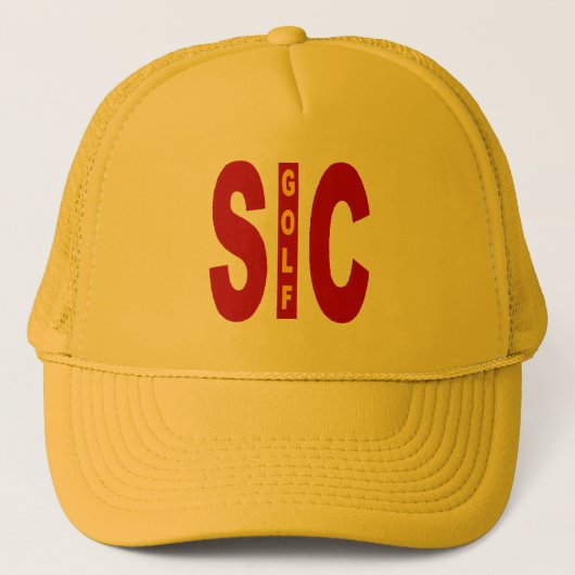 Casquette Trucker jaune SICILA GOLF (Devant)