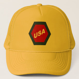 CASQUETTE   TRUCKER   JAUNE   USA   SPORT