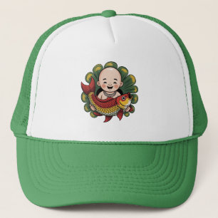 Casquette Trucker   Petit garçon avec Lucky Koi