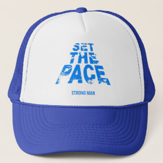 casquette trucker set the pace bleu pet