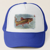 Casquette Truite arc-en-ciel chassant un attrait de mouche (Devant)