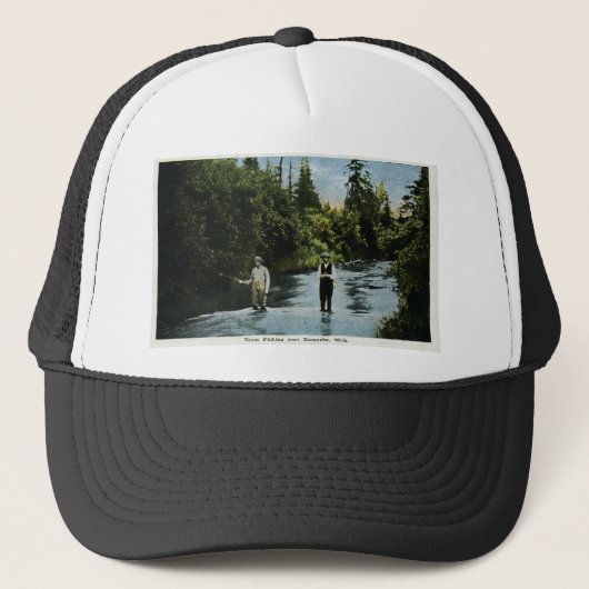 Casquette Truite pêchant près d'Escanaba, cru du Michigan (Devant)