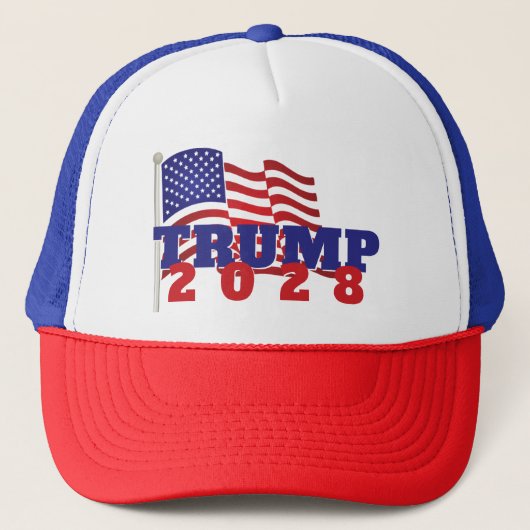 Casquette Trump 2028 avec drapeau américain (Devant)