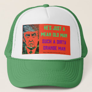 CASQUETTE (TRUMP) C'EST JUSTE UN HOMME ÂGÉ, ORANGE TRISTE.