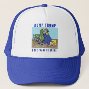 Casquette Trump et les ordures qu'il dit chapeau au camionne