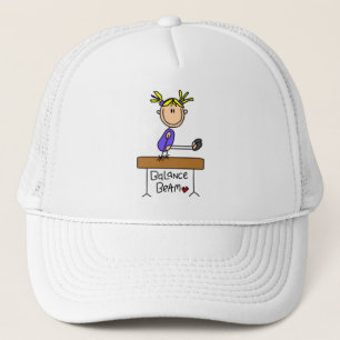 Casquette Tshirts et Cadeaux Fille Blonde Gymnaste sur Poutr