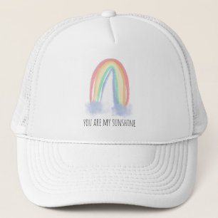 Casquette Tu es mon aquarelle solaire peinte en arc-en-ciel 