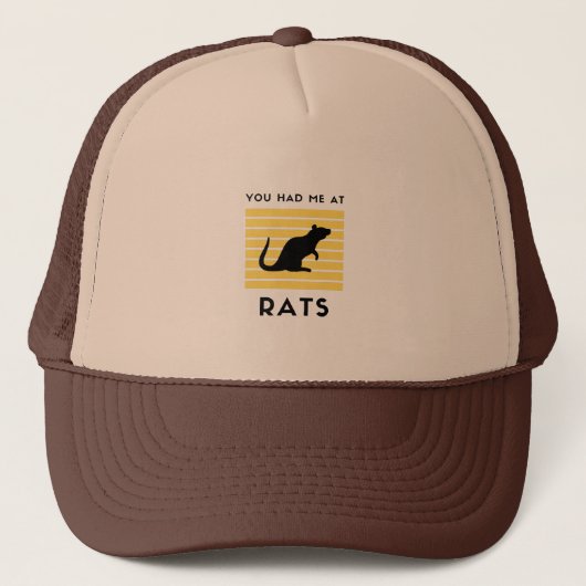 Casquette Tu m'as eu à des rats (Devant)