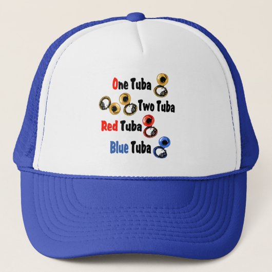 Casquette Tuba Bleu Rouge (Devant)