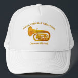 Casquette Tuba Player High School Band Gold Personnalisé<br><div class="desc">Ce casquette de fanfare de l'école secondaire d'or moderne et personnalisé porte le nom de l'élève et du groupe sous l'instrument tuba. Customisez les membres symphoniques,  d'un ensemble de vent ou d'un groupe de concert ou leur directeur pour un grand cadeau de remise de diplômes.</div>