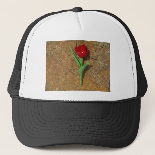 Casquette Tulipe rouge et jaune (Devant)