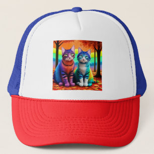 Casquette Twins Of Cats Digital Artwork-56467