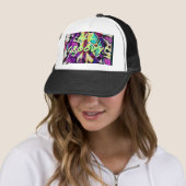 Casquette Tyedye mauve (En situation)