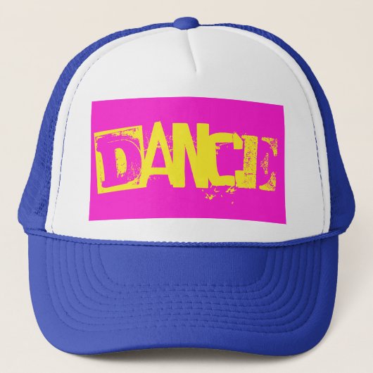 Casquette type DANCE rose et jaune chaud | (Devant)